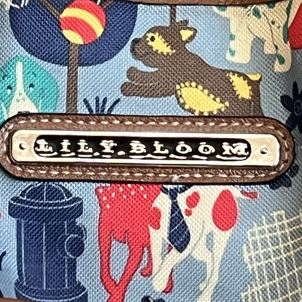 Lily Bloom Shoulder Bag Who Let the Dogs Out Multi Pocket 3 Compartments - Picture 4 of 16